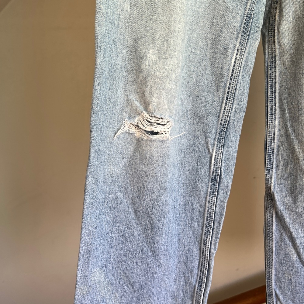 Vintage Limited Jeans Size 26 Light Distressed Wide Leg Faded 90s Denim Skater - Picture 6 of 8